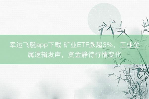 幸运飞艇app下载 矿业ETF跌超3%，工业金属逻辑发声，资金静待行情变化